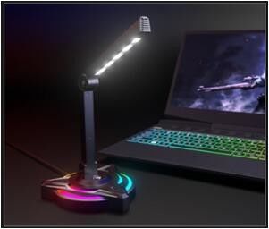 Регулировка настольной лампы микрофона 2 Esports караоке настольной встречи USB полная